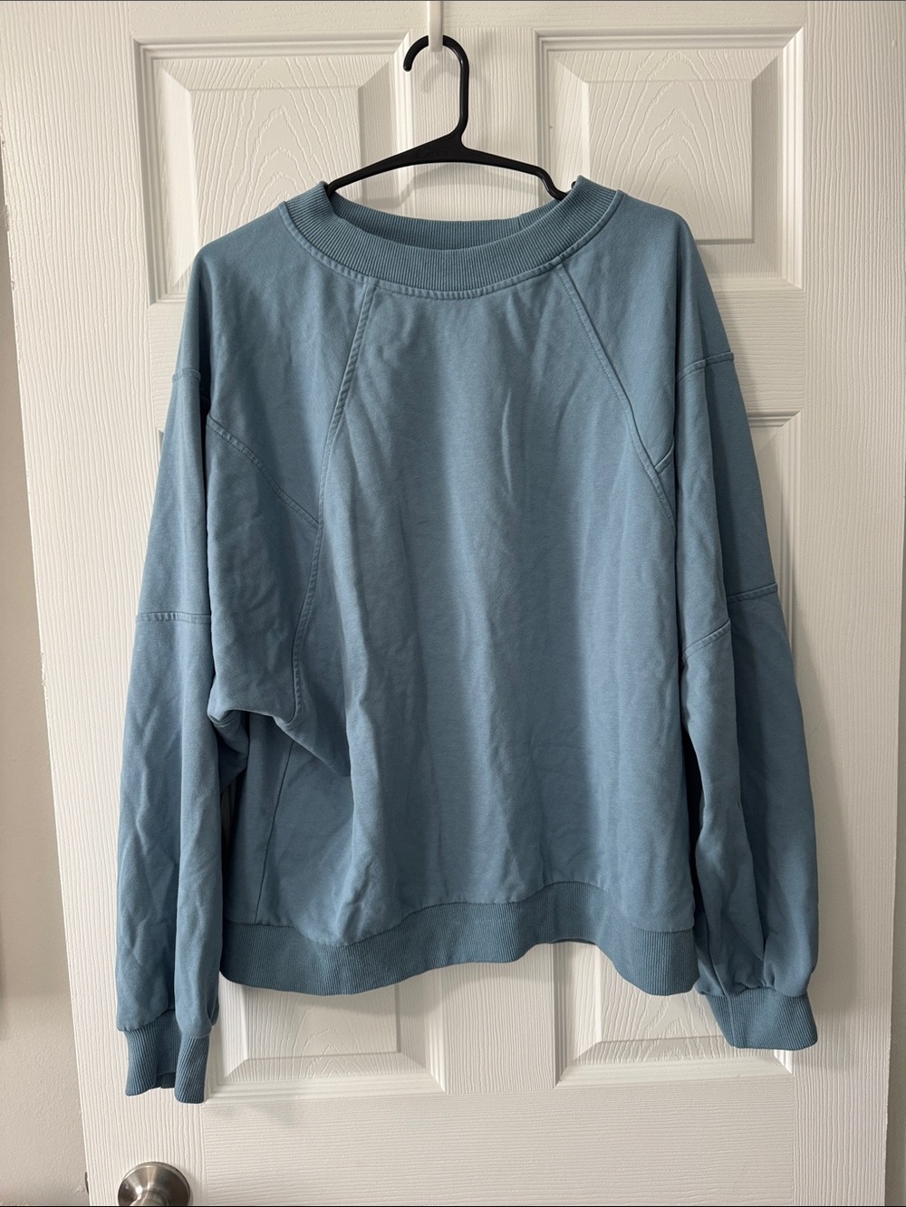 Women's Light Blue Crewneck Pullover Sweatshirt